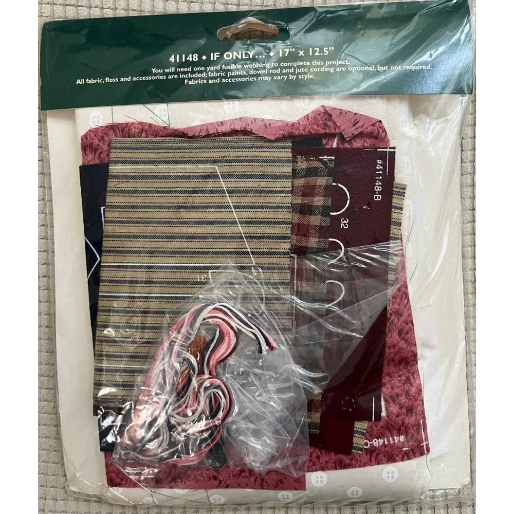 NIB Bucilla’s Patchworks Kit Country Prim Cottage 41148 Craft Appliqué Quilt